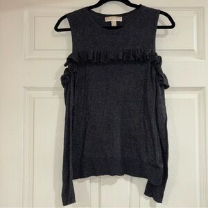 Michael Kors Gray Cold Shoulder Sweater